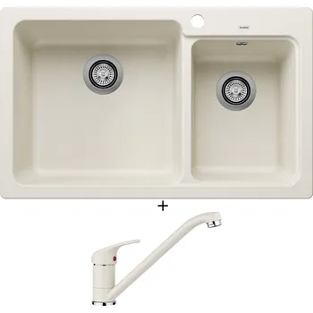 Granitový dřez Granitový dřez SET Blanco NAYA 8 bílá soft 527130 + Blanco DARAS bílá soft 526935