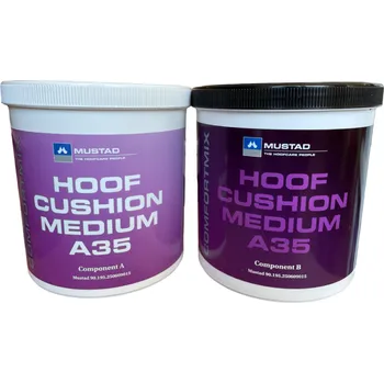 Mustad Lehká výplň kopyt Comfortmix cushion MEDIUM (středně tvrdá) A35 2 x 1,5 kg fialová