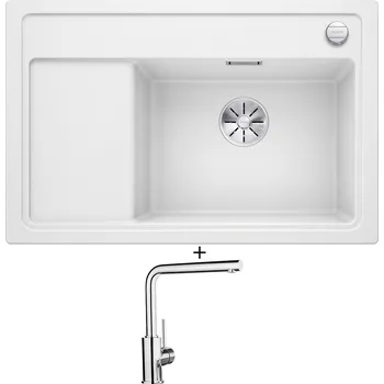 Granitový dřez Granitový dřez SET Blanco ZENAR XL 6 S Compact bílá 523778 + Blanco MILA chrom 519414
