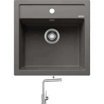 Granitový dřez Granitový dřez SET Blanco DALAGO 5 šedá vulkán + Blanco MILA chrom 519414