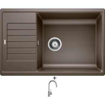 Granitový dřez SET Blanco ZIA XL 6 S Compact kávová 523282 + Blanco MIDA-S chrom 521454