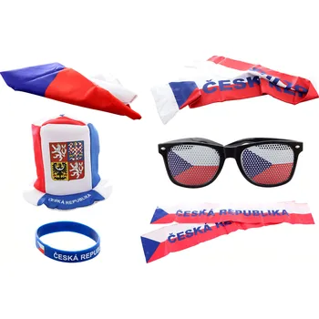 Fandící set Česká republika s kloboukem W040285