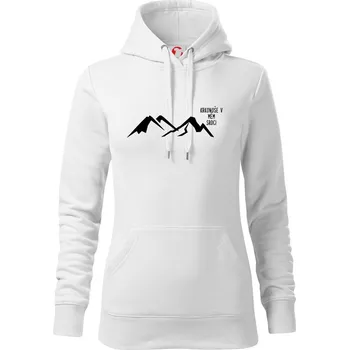 Dámská mikina Krkonoše v mém srdci - Mikina dámská Cape s kapucí - XL ( Bílá )