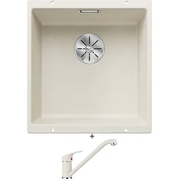 Kuchyňský dřez Dřez pod desku SET Blanco SUBLINE 400 U bílá soft 527166 + Blanco DARAS bílá soft 526935