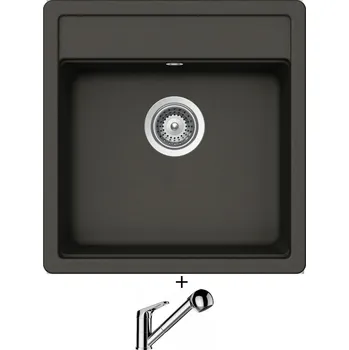 Granitový dřez Granitový dřez SET Schock NEMO N-100S Asphalt + Schock COSMO 525122 chrom
