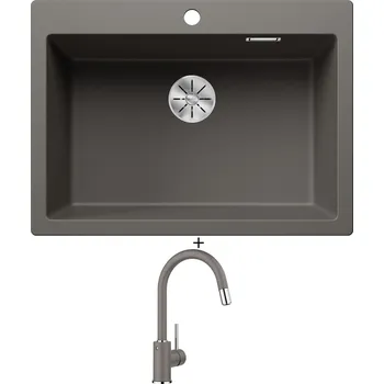 Granitový dřez Granitový dřez SET Blanco PLEON 8 šedá vulkán 527323 + Blanco MIDA-S šedá vulkán 526967