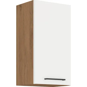 Kuchyňská linka Horní skříňka, dub lancelot / bílá extra vysoký lesk HG, VEGA 40 G-72 1F