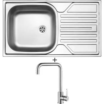 Nerezový dřez Nerezový dřez SET Deante LEGATO ZEL 0110 nerez + Laveo BONA BAB 265D nerez