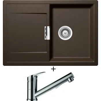Granitový dřez Granitový dřez SET Schock MONO D-100S Bronze + Schock EVINAS 577120 nerez