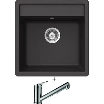 Granitový dřez Granitový dřez SET Schock NEMO N-100S Onyx + Schock EVINAS 577120 nerez