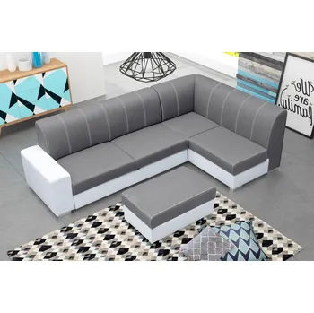 Obývací stěna Sedací souprava Rest P sv.šedá/bílá