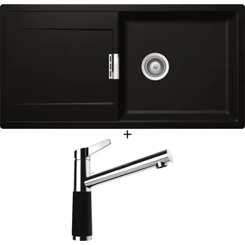 Kuchyňský dřez Granitový dřez SET Schock MONO D-100L Night + Schock SC-510 554000 Night