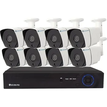 Kompletní kamerový systém Securia Pro AHD kamerový systém 2MPx AHD8CHV2-W, kov Pevný disk: 2TB