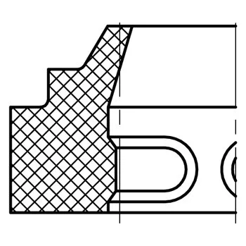 Hydraulický filtr Stírací kroužek AE41 38x46x4/7 NBR90 DIN Rubena