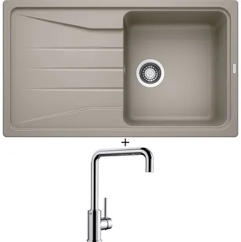 Kuchyňský dřez Granitový dřez SET Blanco SONA 5 S tartufo 519678 + Blanco MILI chrom 519413