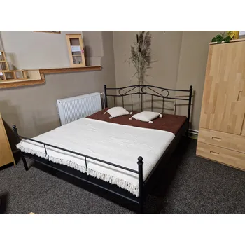 Postel Kovová postel JANA Povrchová úprava: bílá, Rozměr: 90 x 200 cm