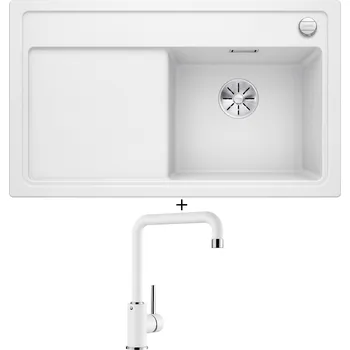 Kuchyňský dřez Granitový dřez SET Blanco ZENAR 45 S bílá 523788 + Blanco MILI bílá 523107