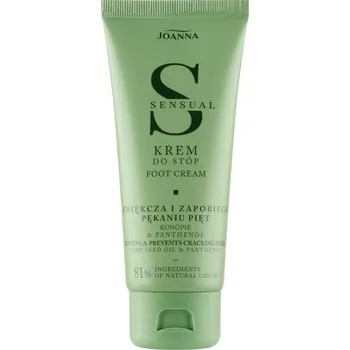 Pleťový krém Joanna, Smyslný krém na nohy Konopí & Panthenol 100g