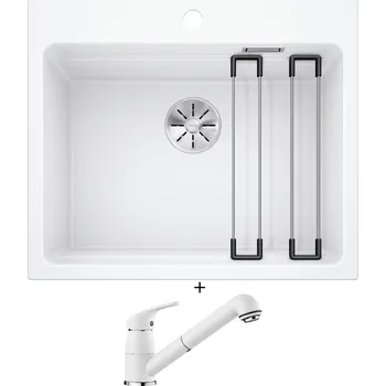 Granitový dřez Granitový dřez SET Blanco ETAGON 6 bílá 524543 + Blanco DARAS-S bílá 517735