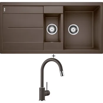Granitový dřez SET Blanco METRA 6 S kávová 515046 + Blanco MIDA-S kávová 521461