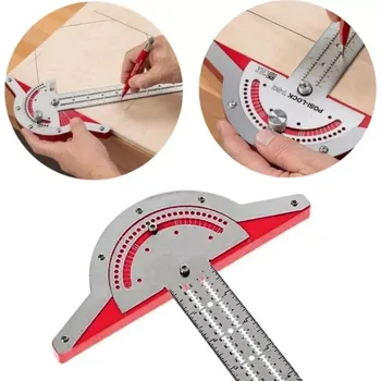 Řezací pravítko Truhlářské pravítko a nastavitelný úhlový příložník 2v1