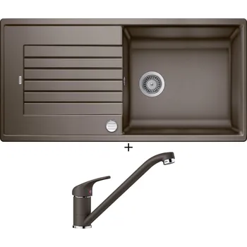 Granitový dřez Granitový dřez SET Blanco ZIA XL 6 S kávová + excentrické ovládání + Blanco DARAS kávová 517729