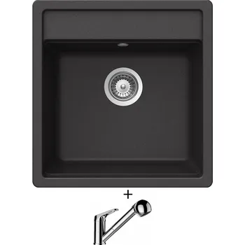 Granitový dřez Granitový dřez SET Schock NEMO N-100S Onyx + Schock COSMO 525122 chrom