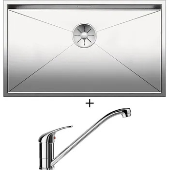 Nerezový dřez Dřez pod desku SET Blanco ZEROX 700-U nerez hedvábný lesk 521593 + Blanco DARAS chrom 517720