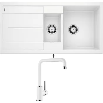 Granitový dřez Granitový dřez SET Blanco METRA 6 S bílá 513223 + Blanco MILI bílá 523107