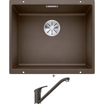 Granitový dřez Dřez pod desku SET Blanco SUBLINE 500 U kávová 523441 + Blanco DARAS kávová 517729