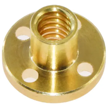 Šroub Trapézová matice T8- válcová Materiál: Mosaz s otvory 4 mm