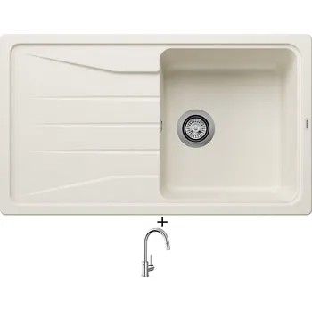 Granitový dřez Granitový dřez SET Blanco SONA 5 S bílá soft 527151 + Blanco MIDA-S chrom 521454