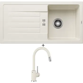 Granitový dřez Granitový dřez SET BLANCO FAVUM 45 S bílá soft 527083 + Blanco MIDA-S bílá soft 526968