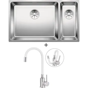 Nerezový dřez Dřez pod desku SET Blanco ANDANO 500/180-U nerez hedvábný lesk 522991 + Deante NEO LUNO BOC W720 nerez