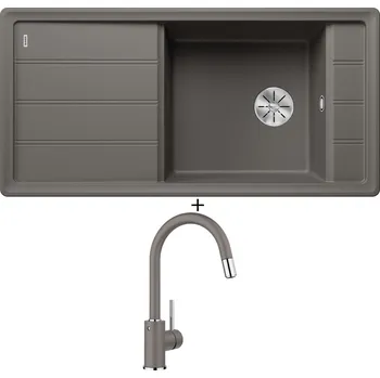 Granitový dřez Granitový dřez SET Blanco FARON XL 6 S šedá vulkán 527265 + Blanco MIDA-S šedá vulkán 526967