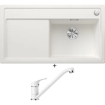 Granitový dřez Granitový dřez SET Blanco ZENAR 5 S bílá 523938 + Blanco DARAS bílá 517724