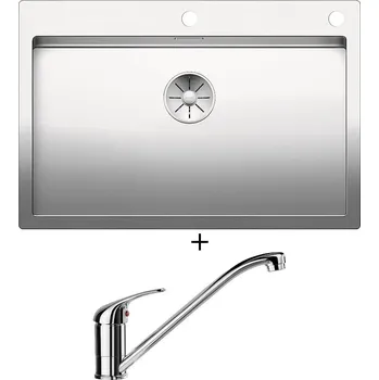 Nerezový dřez Nerezový dřez SET Blanco CLARON 700-IF/A nerez hedvábný lesk s excentrem PushControl 521634 + Blanco DARAS chrom 517720