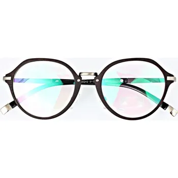 Flamenco Mystique Módní Brýle Model 6 OK102 s Vyměnitelnými Čočkami, Dřevěná Struktura, Šířka 13.9 cm - Výška 4.9 cm