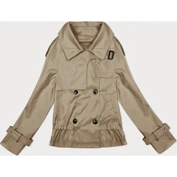 Dámská cargo bunda Tmavě béžová bunda s podšívkou a s klopami HONEY WINTER, odstíny béžové XL (42) i392_23779-53