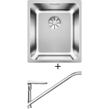 Nerezový dřez Dřez pod desku SET Blanco SOLIS 340-U nerez kartáčovaný 526115 + Deante CORIO BFC 060M chrom