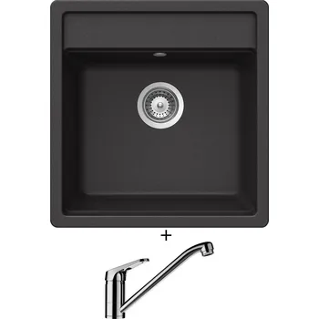 Granitový dřez Granitový dřez SET Schock NEMO N-100S Nero + Schock COSMO 525001 chrom