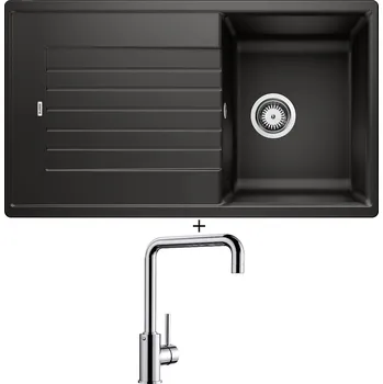 Kuchyňský dřez Granitový dřez SET Blanco ZIA 45 SL černá 526011 + Blanco MILI chrom 519413