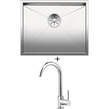 Nerezový dřez Dřez pod desku SET Blanco ZEROX 500-U nerez hedvábný lesk 521589 + Deante ASTER 062 M chrom