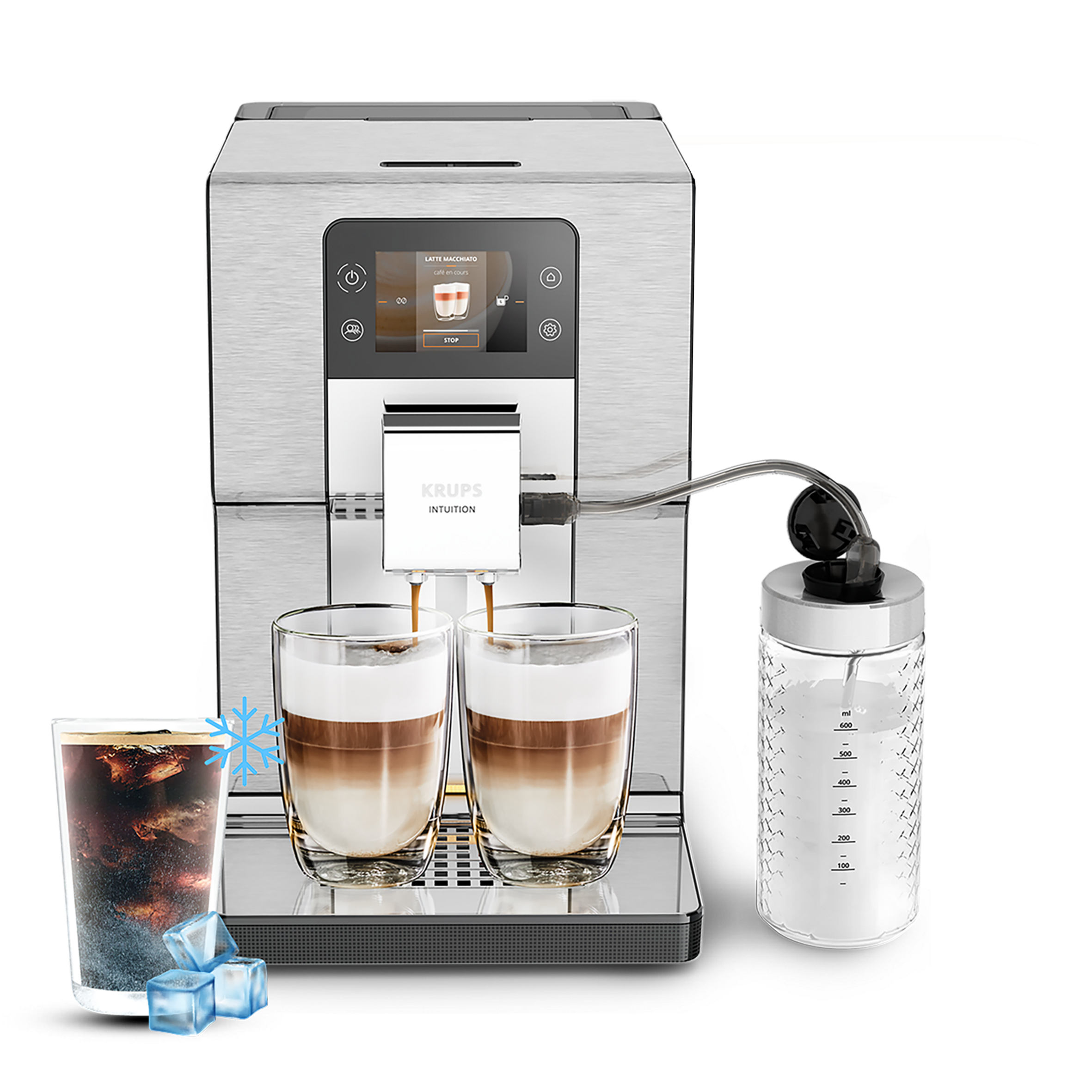 Brotect AirGlass Pellicola Protettiva In Vetro Ibrido Per Krups Intuition Experience+ EA877D10 [Durezza 9H]