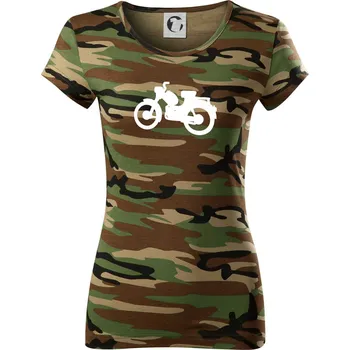 Pařez - Dámské maskáčové triko - 2XL ( Hnědý maskáč )