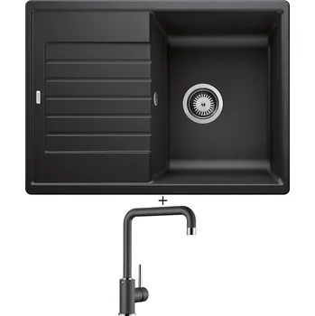 Granitový dřez Granitový dřez SET Blanco ZIA 45 S Compact antracit 524721 + Blanco MILI antracit 523103