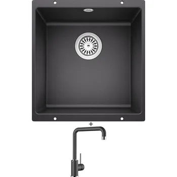 Granitový dřez Dřez pod desku SET Blanco ROTAN 400 U antracit 521332 + Blanco MILI antracit 523103