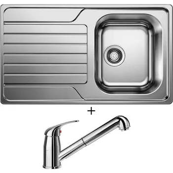 Nerezový dřez Nerezový dřez SET Blanco DINAS 45 S nerez kartáčovaný 523374 + Blanco DARAS-S chrom 517731