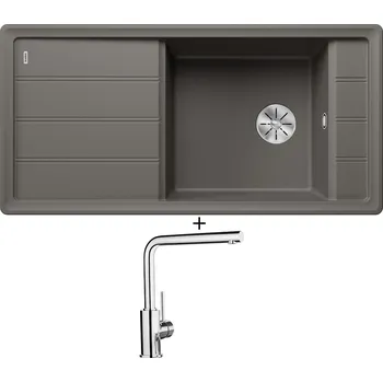 Granitový dřez Granitový dřez SET Blanco FARON XL 6 S šedá vulkán 527265 + Blanco MILA chrom 519414