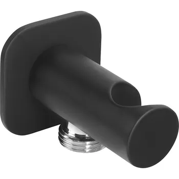 Tyč na sprchový závěs Sapho držák sprchy pevný s vyústěním černá SG403NE